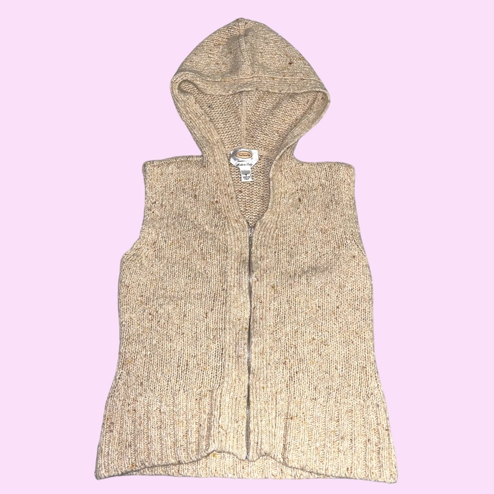Talbots 50% Wool zip-up Sweater Vest